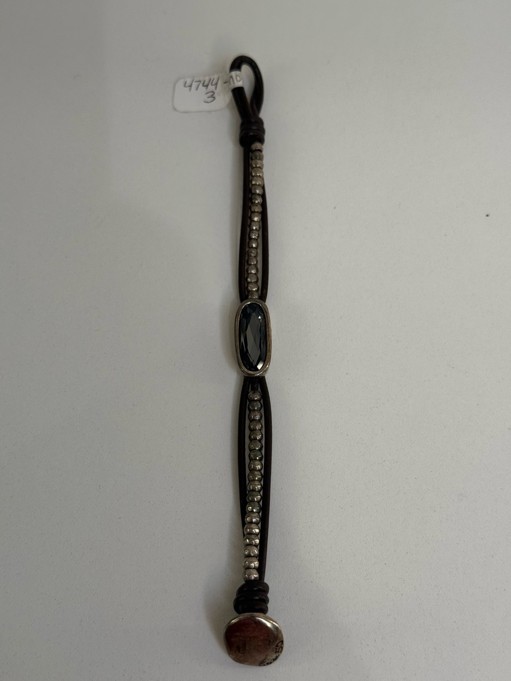 Uno De 50 925 Beads & Leather Bracelet